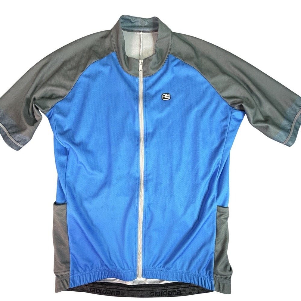 Giordana‎ Cycling Jersey Short Sleeve Blue Gray XL Made in Italy